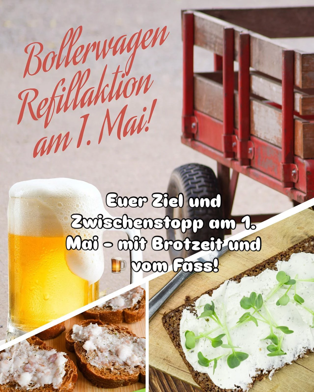 Am 1. Mai haben wir kaltes Jakob-Weizen vom Fass und KOMM Vollbier auf unserer Terrasse. Dazu gibt es deftige Brotzeiten wie Weißen Käse, Wurstsalat oder Schmalzbrot. Für den Süßhunger haben wir eine große Auswahl an leckeren Kuchen und Torten. Natürlich gibt es auch unser Tiefenkleiner Bauernhofeis! Am 1. Mai haben wir kaltes Jakob-Weizen vom Fass und KOMM Vollbier auf unserer Terrasse. Dazu gibt es deftige Brotzeiten wie Weißen Käse, Wurstsalat oder Schmalzbrot. Für den Süßhunger haben wir eine große Auswahl an leckeren Kuchen und Torten. Natürlich gibt es auch unser Tiefenkleiner Bauernhofeis!