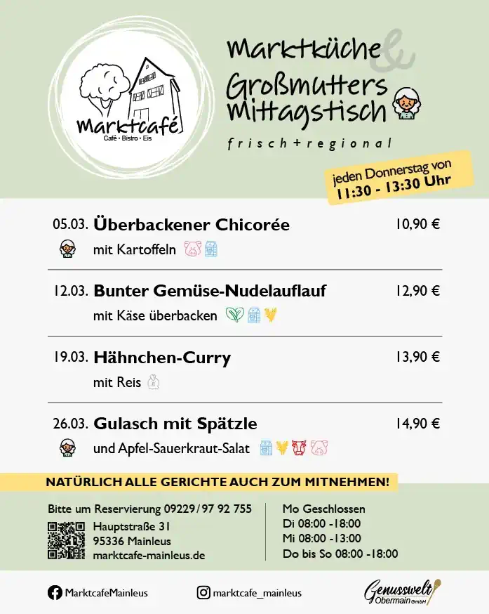 Großmutters Mittagstisch - März 2026