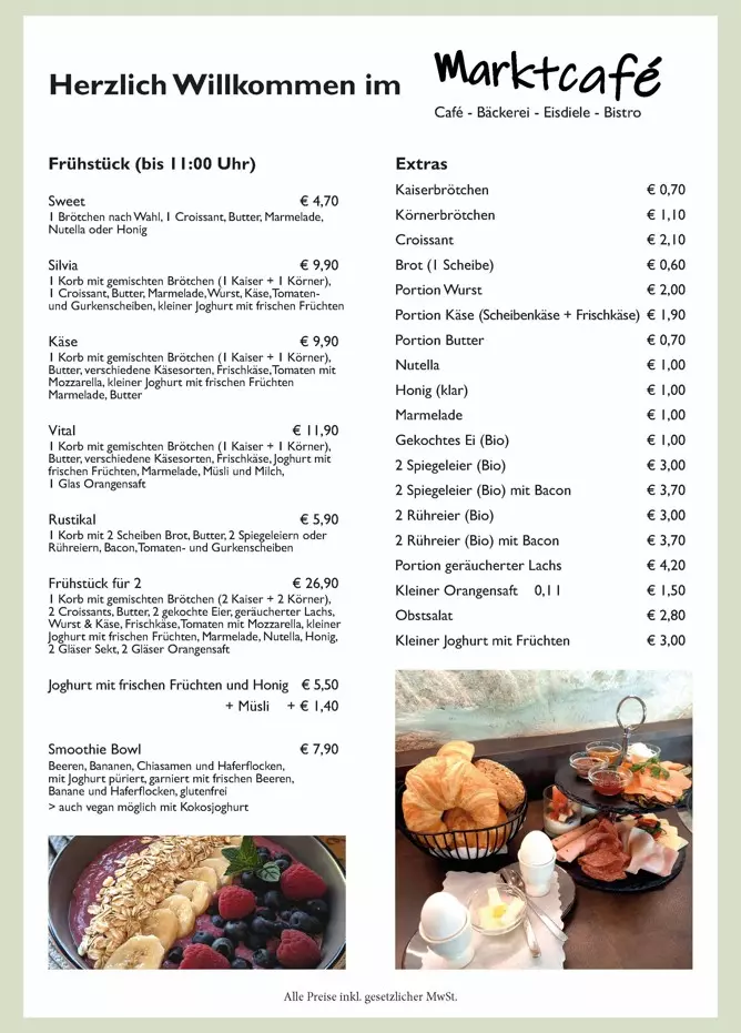 Frühstück im Marktcafé