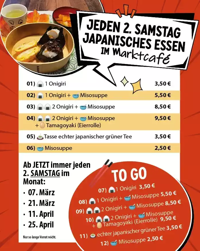 Japanisch im Marktcafe jeden 2. Samstag