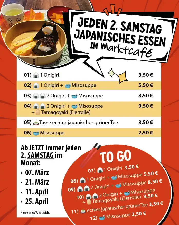 Japanisches Essen im Marktkafe Mainleus