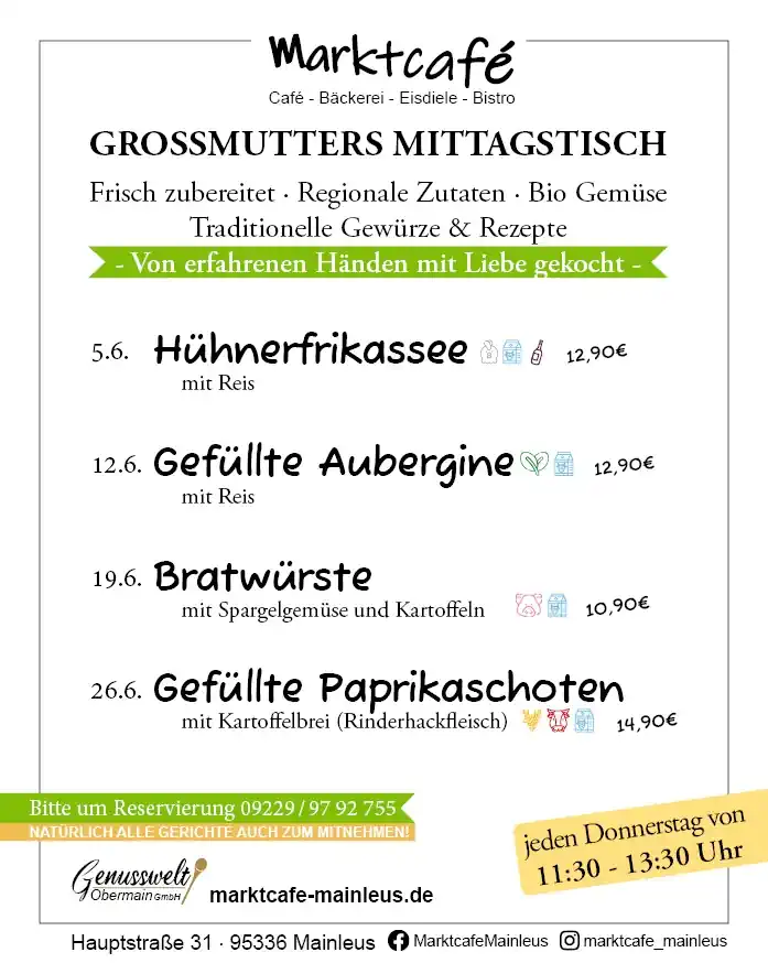 Großmutters Mittagstisch Juni 2025
